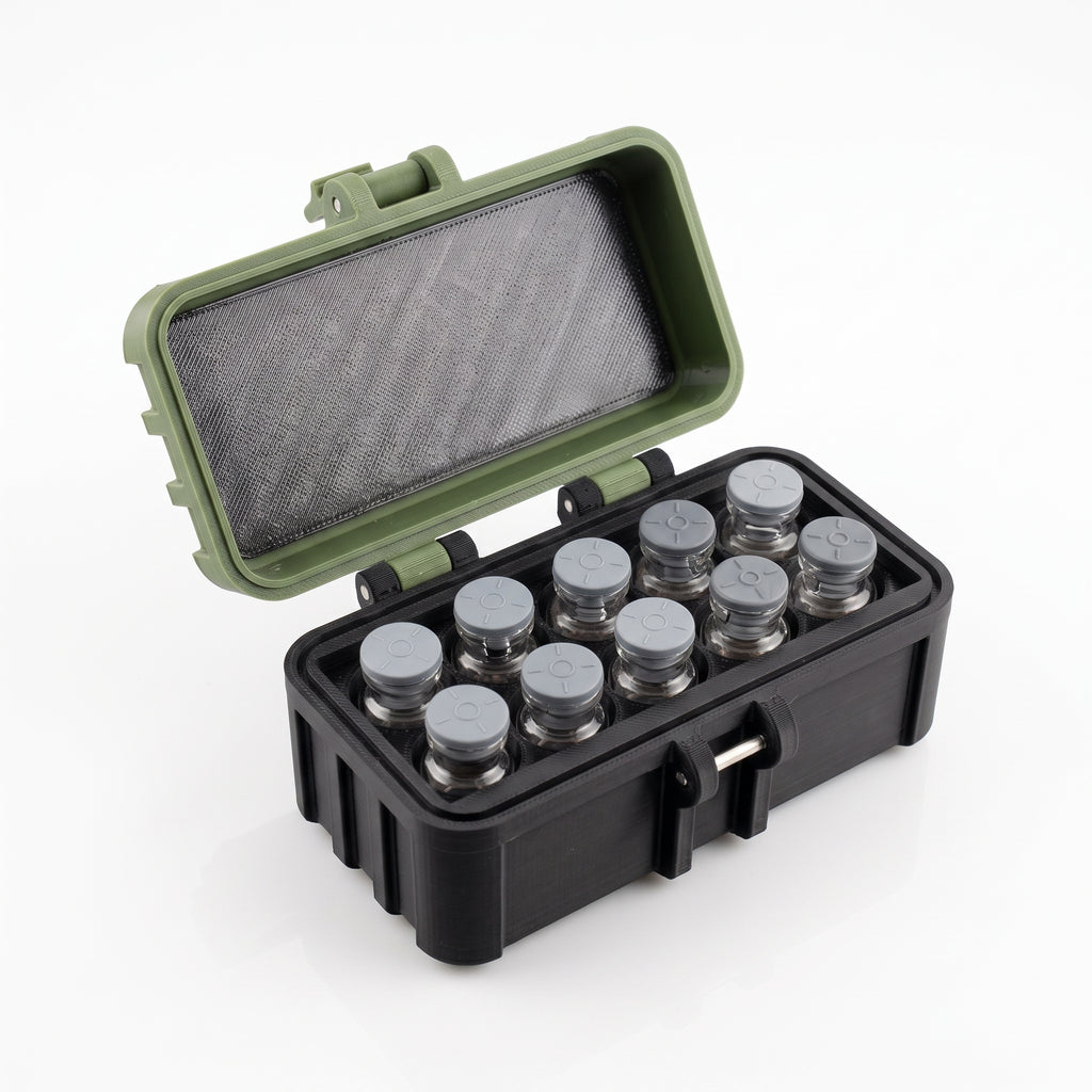 10-Slot Vial Case | Green