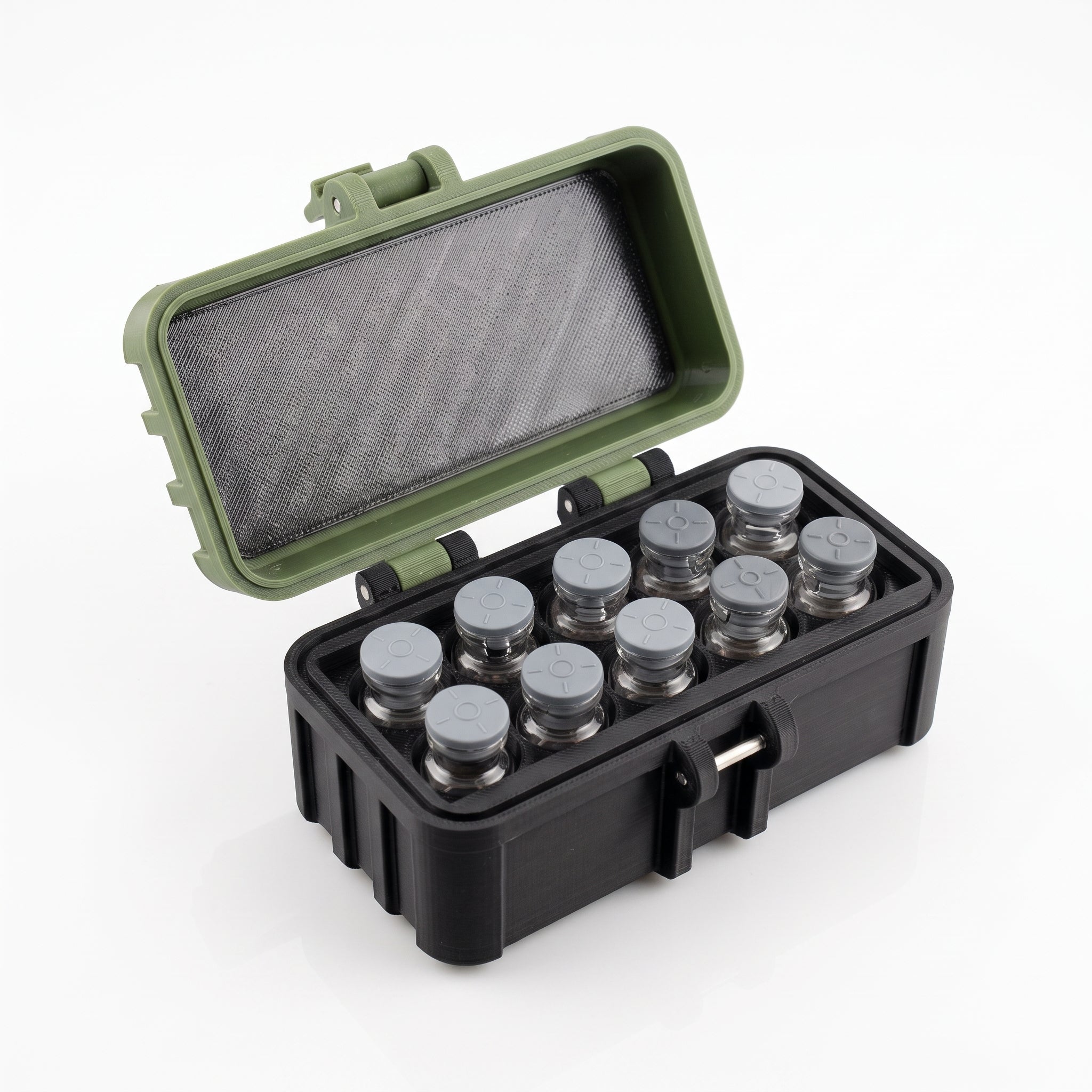 10-Slot Vial Case | Green