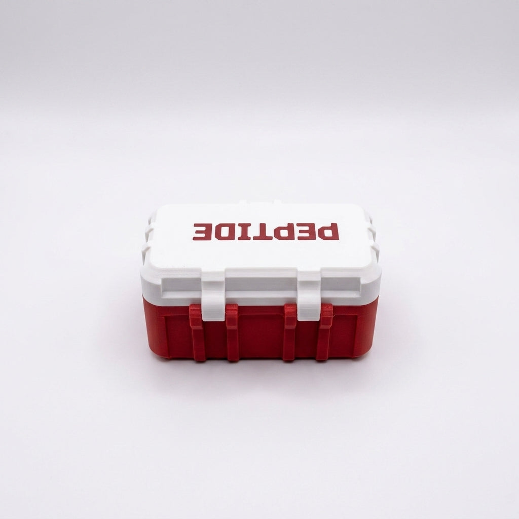 10-Slot Vial Case | White & Red
