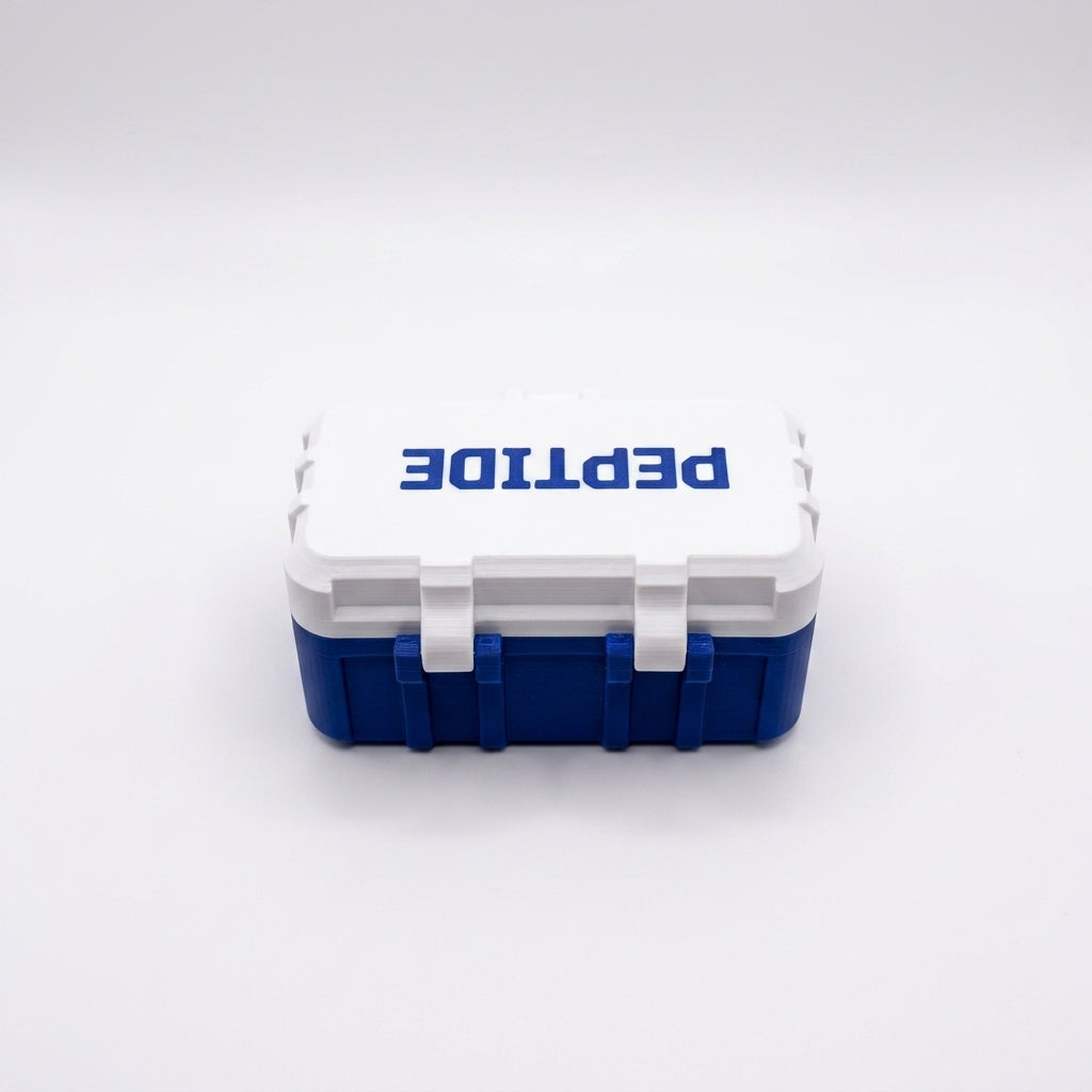 10-Slot Vial Case | White & Blue